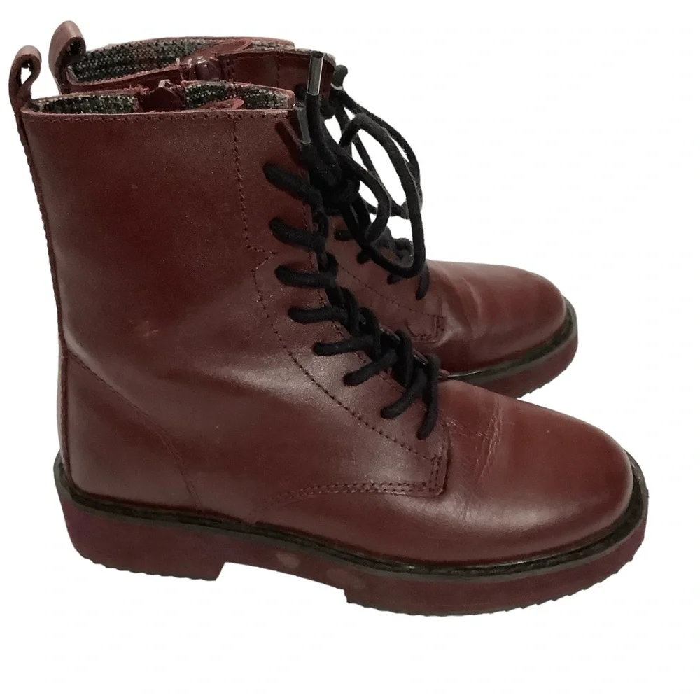 Zara Kids Combat Moto Lace Up Boots